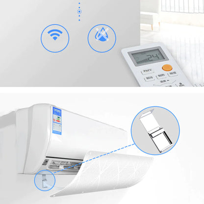 Deflector de Aer Premium pentru Aparat de Aer Conditionat Instalat pe Perete, Universal, Reglabil pe Lungime 52-92cm, Latime 16cm