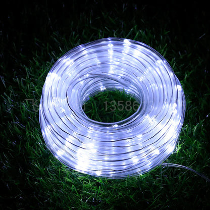 Ghirlanda luminoasa decorativa solara din cupru cu 100 leduri