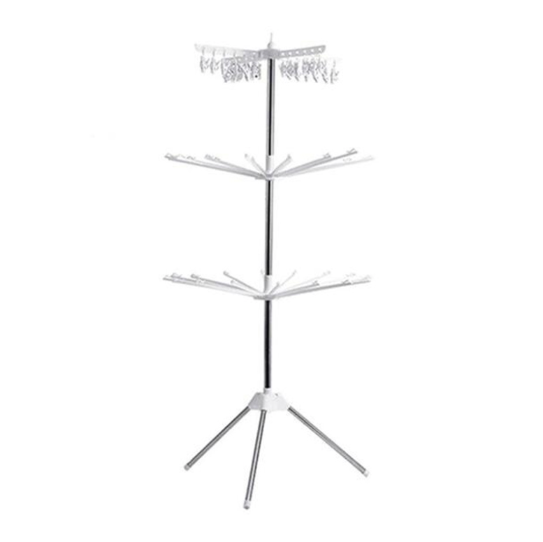 Uscator de rufe vertical si pliabil, inaltime 170 cm, 20 cleme, 50 capse, Gri