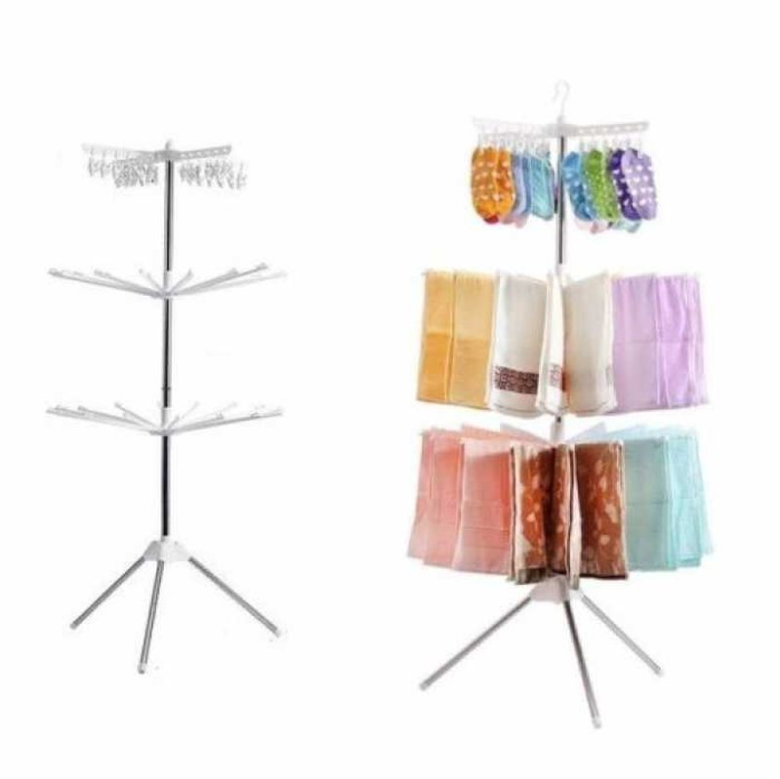 Uscator de rufe vertical si pliabil, inaltime 170 cm, 20 cleme, 50 capse, Gri