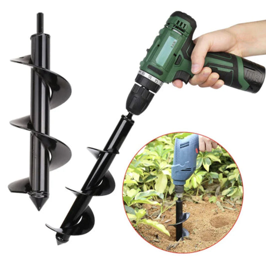 Burghiu Spiralat pentru Grădină – Accesoriu Esențial pentru Plantare și Lucrări Agricole! 🌱