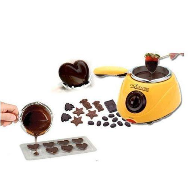 Aparat electric pentru topit ciocolata + Set Fondue – Chocolatiere