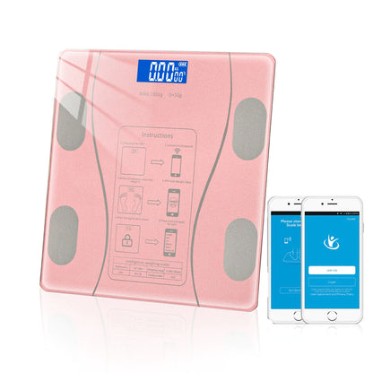 Cantar Bluetooth cu analiza corporala, display LED, sticla