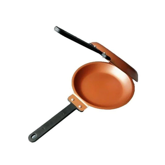 Tigaie dubla pentru clatite, antiaderenta, manere reci, crem, 35x20x5 cm