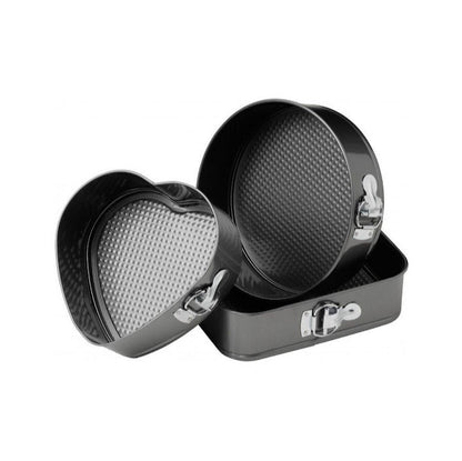 Set 3 forme pentru tort – forma rotunda, partrata si inima