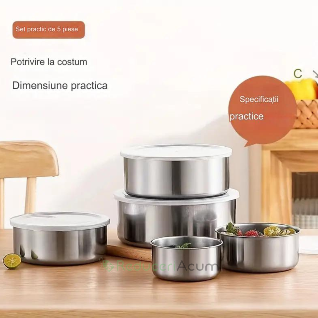 Set 5 caserole metalice