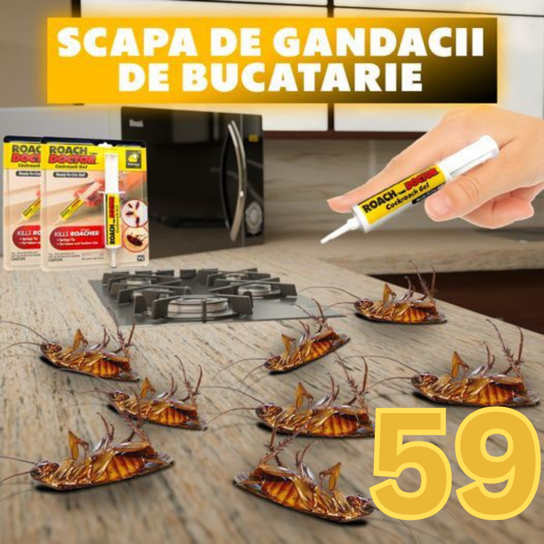 Set 3 x Insecticid tip seringa, solutie antigandaci RoachDoctor