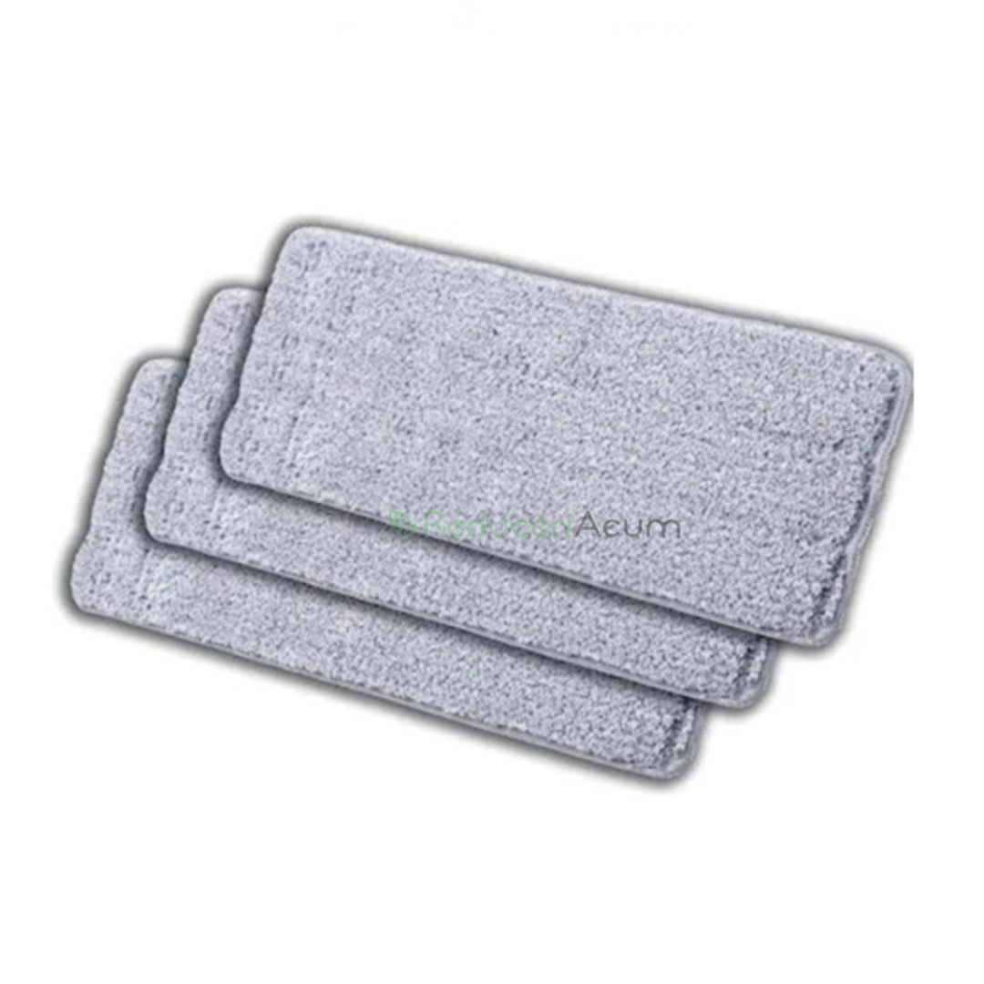 Set 3 rezerve din microfibra pentru mop plat, putere mare de absorbtie