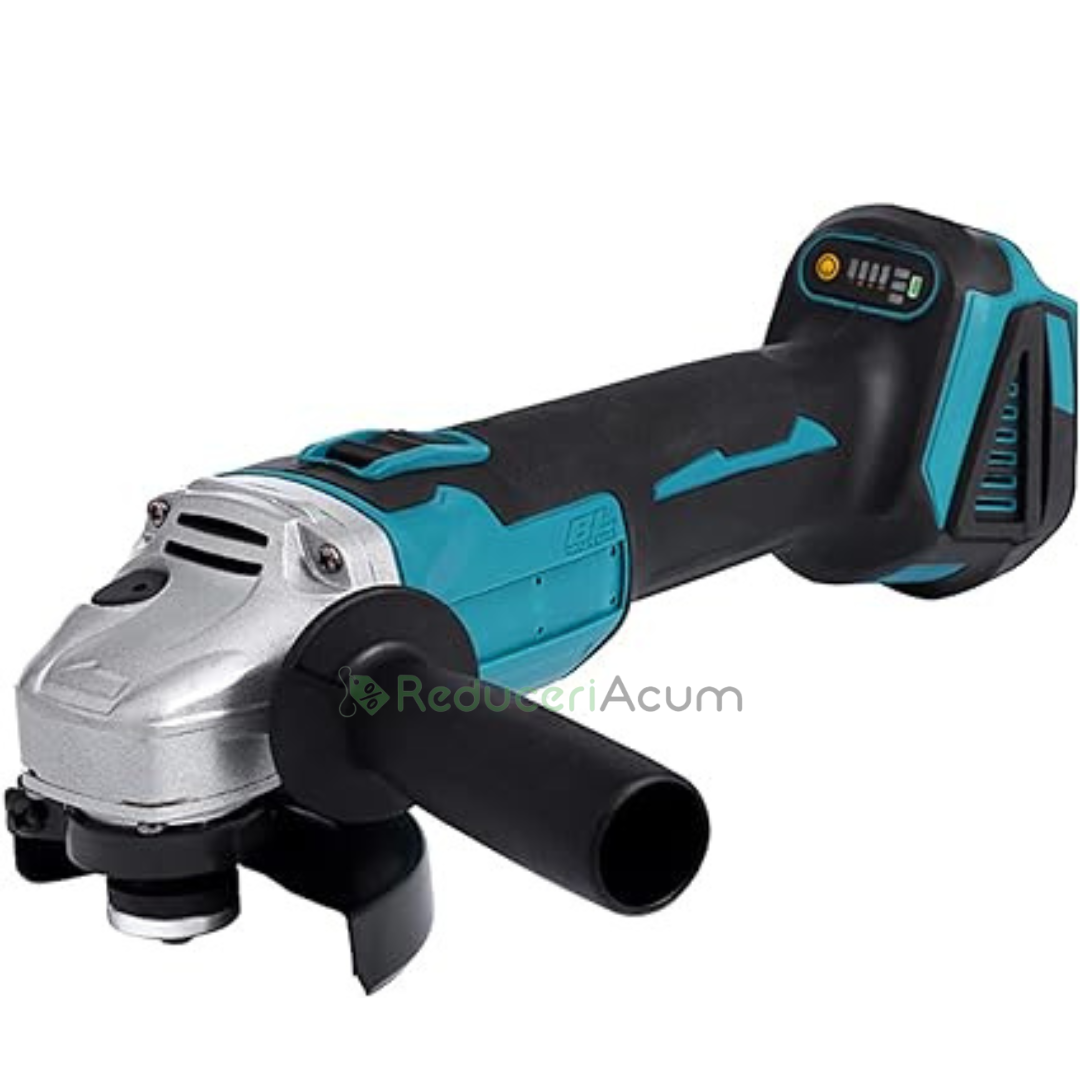 POLIZOR UNGHIULAR , FLEX CU ACUMULATOR , LEICH MANN , 2 ACUMULATORI 128 V 6 AH , 12.000 RPM , XGT, GALBEN