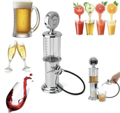Dozator pentru bauturi cu furtun, Zola®, plastic, 950 ml, 48x14 cm, argintiu