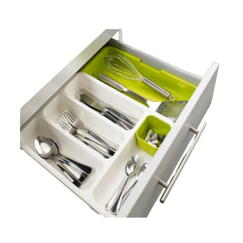 Organizator de Ustensile pentru bucatarie, Modern, Alb/Verde