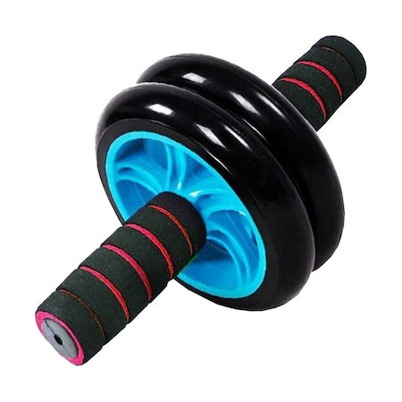 Roata MID, pentru abdomene exercitii fitness, culoare Albastru/Negru